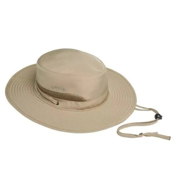 Orvis Tech Hat Unisex Protection Beige UPF 50+ Quick Dry Adjustable Fit - Picture 1 of 7